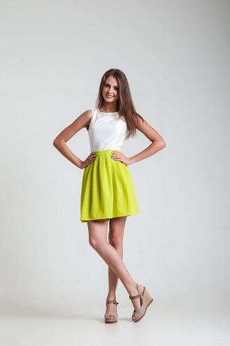 another -  White and Lemon Yellow Dress