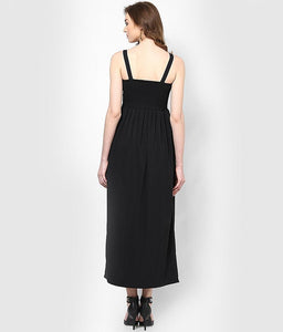 Black Casual Slit Dress slot1
