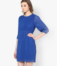 Blue Casual Skater Dress