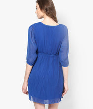 Blue Casual Skater Dress slot1 slot1 slot1